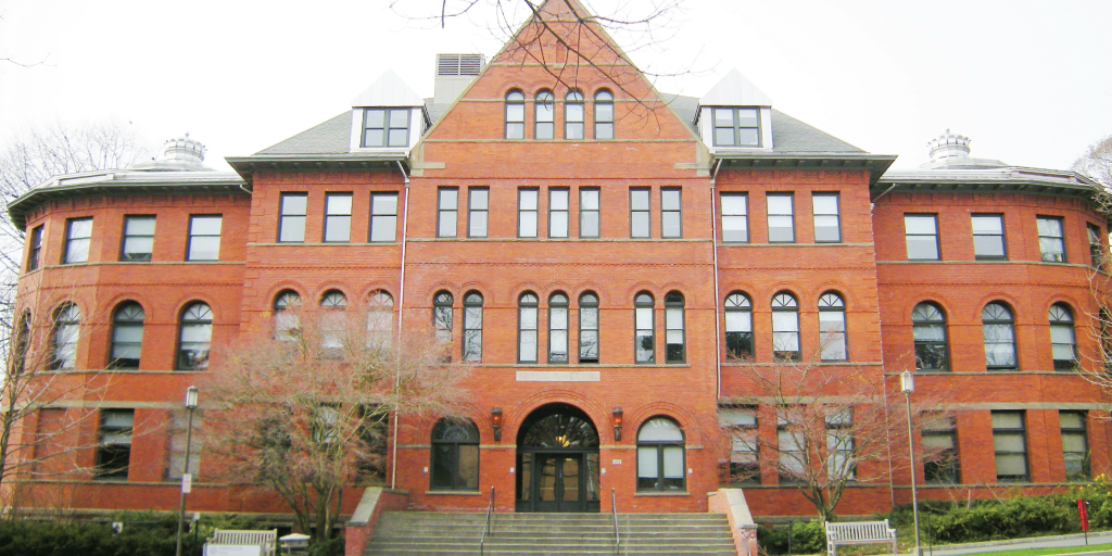 photo of front exterior of Parrington Hall