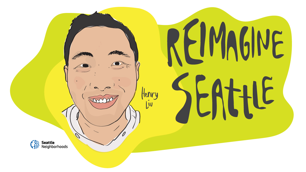 illustration of Henry Liu next to words 