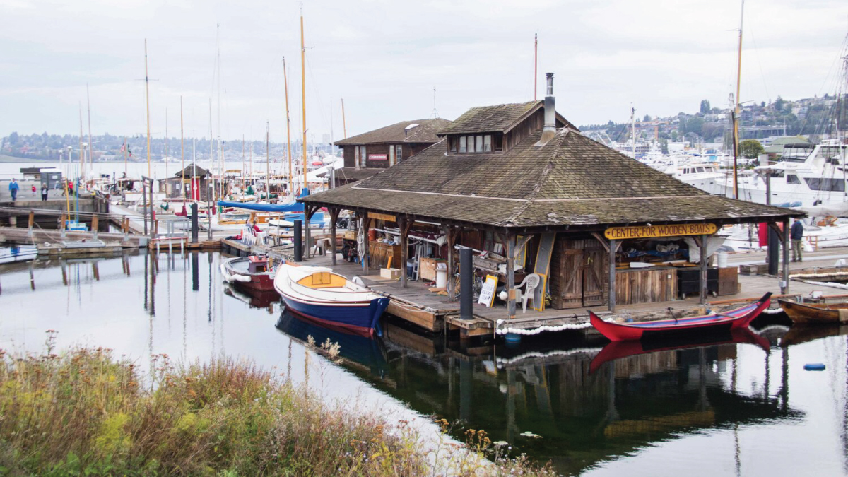 exterior of Center for Wooden Boats on Lake Union