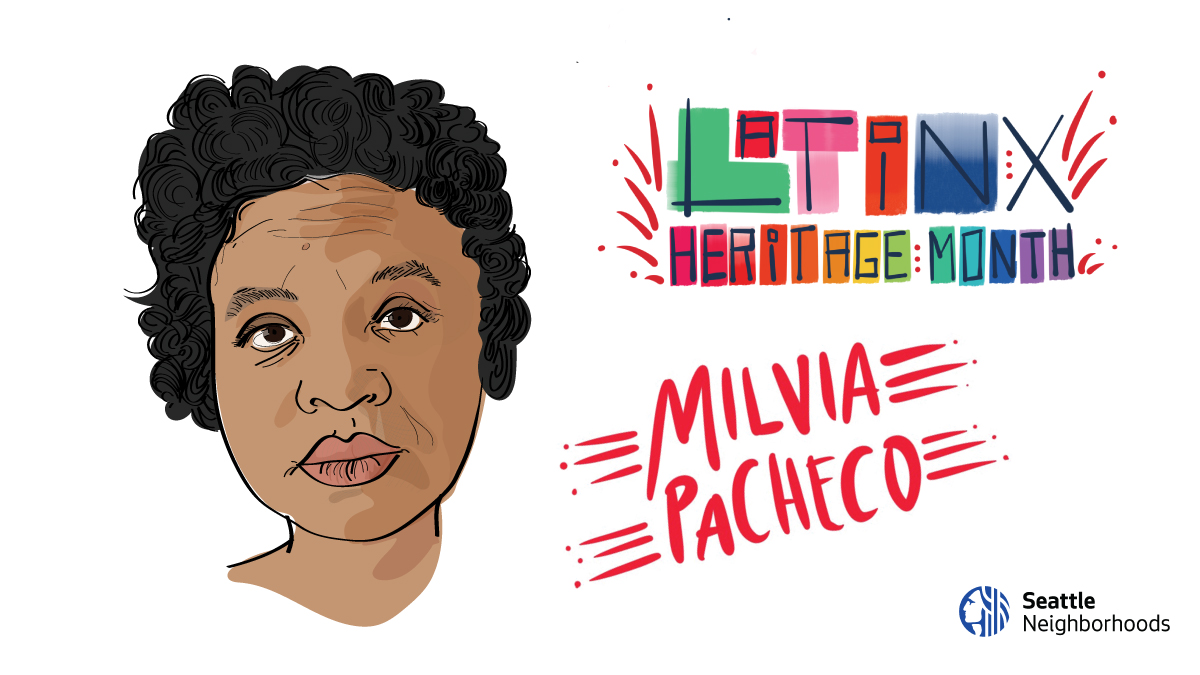 illustration of Afro-Latina woman's face with accompanying text that reads 