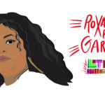 illustration of Latina woman's face. she has long, dark hair and is wearing large hoop earrings. text reads: "Roxana Pardo Garcia"
