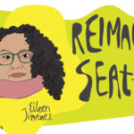 illustration of Eileen Jimenez's face next to words: "Reimagine Seattle"