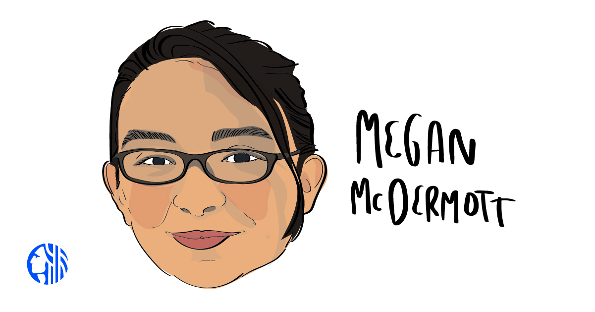 illustration of Megan McDermott's face