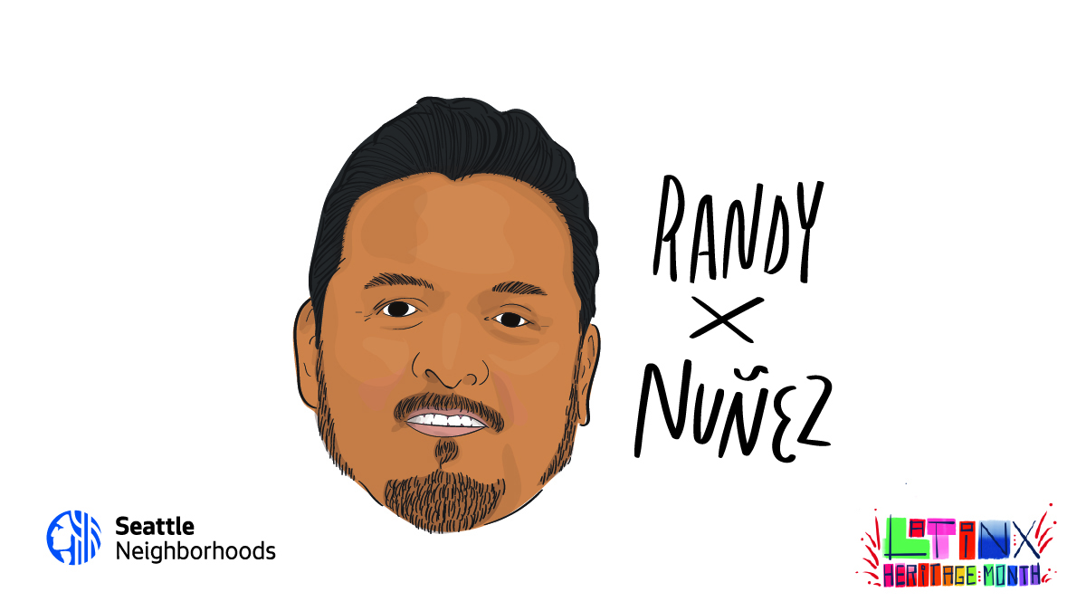 Hand-drawn portrait of Randy Nunez.