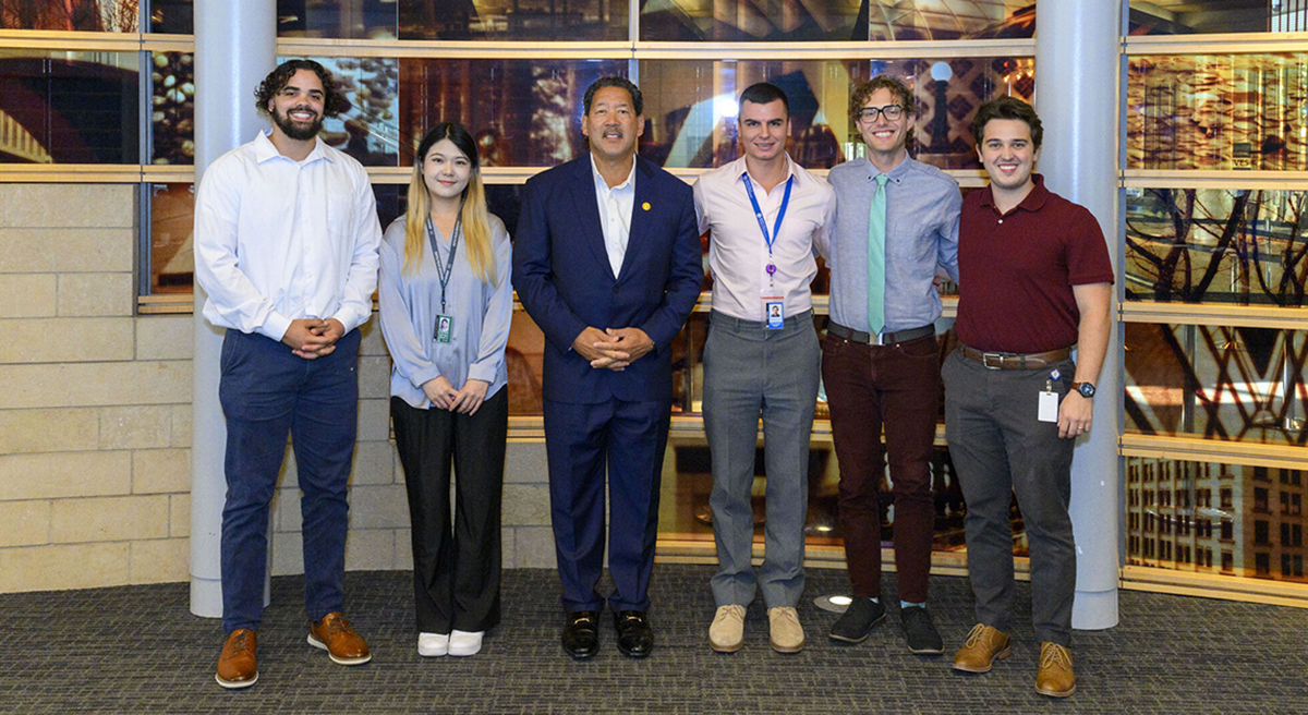 Fix mayoral student fellows stand with Seattle Mayor Bruce Harrell